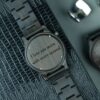 Black Engraved Men Watch