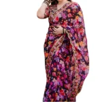 Digital Print Sharee with Blouse Piece Digital Print Sharee with Blouse Piece