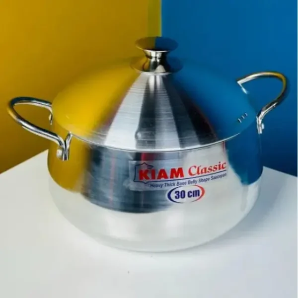 KIAM Classic Belly Shape Saucepan 30cm Induction Bottom