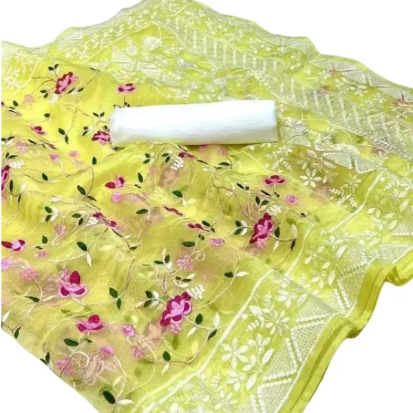Muslin silk screen print saree 3 Muslin silk screen print saree 3