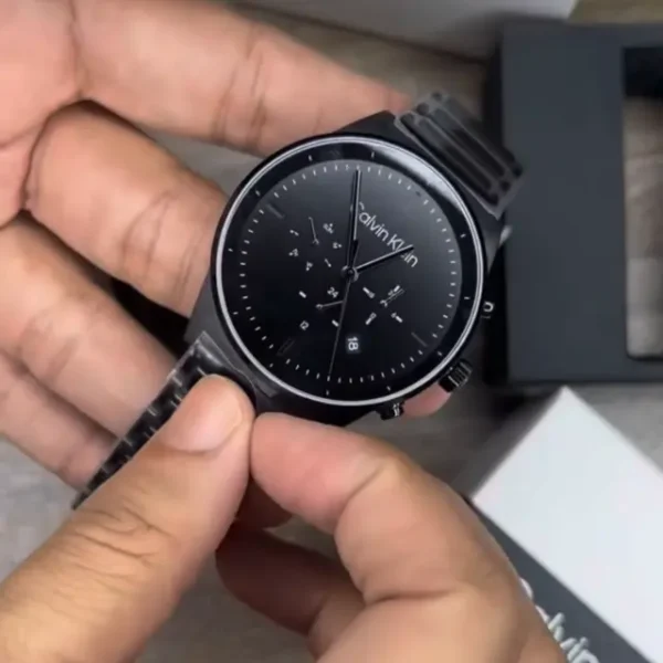 b (3) Black Multi-function Watch
