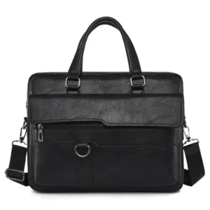 Amsburg Laptop Leather Bag(Black)