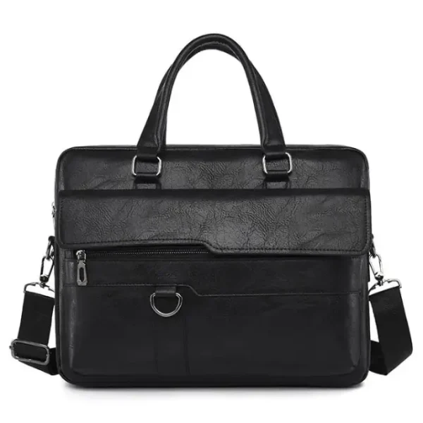 Amsburg Laptop Leather Bag(Black) (2) Amsburg Laptop Leather Bag(Black)