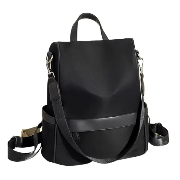 Backpack Nylon Waterproof Anti-Theft Travel Bagpack(black) (2) Backpack Nylon Waterproof Anti-Theft Travel Bagpack(black)