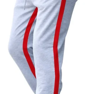 Casual Men's Sweatpant Trouser Black + Red