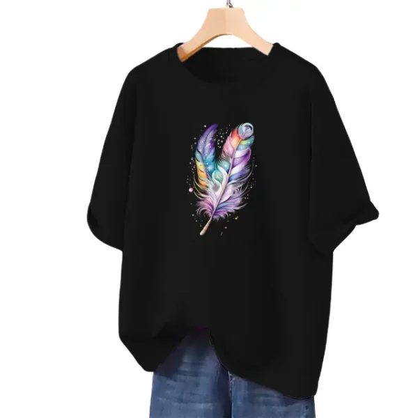 Lovely Drop shoulder T-shirt for Women Lovely Drop shoulder T-shirt for Women