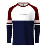 Men's Contrast Design T-Shirt- Navy