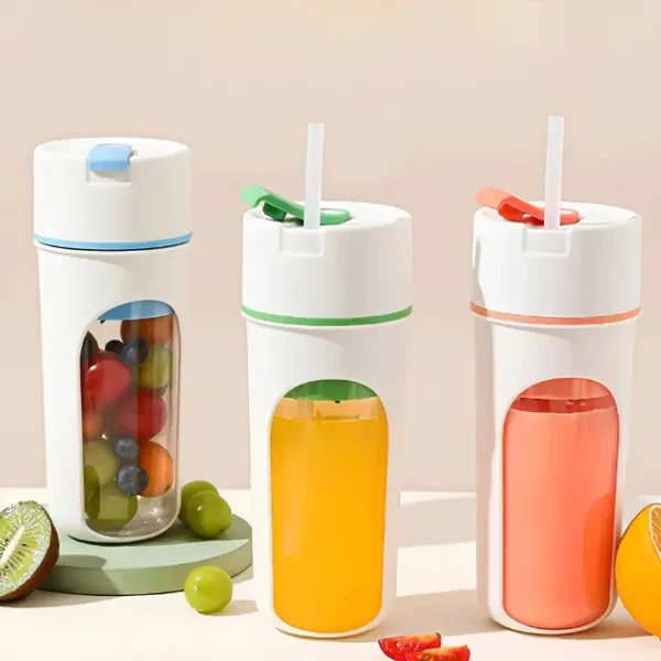 Portable Electric Juicer Machine 480ml – Random Colors (2) Portable Electric Juicer Machine 480ml – Random Colors