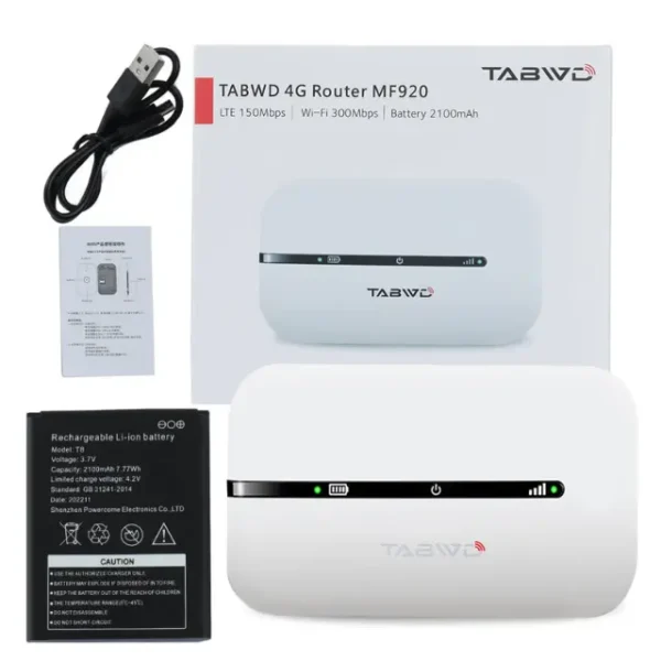 TABWD 4G Router MF920 – White Color (1) TABWD 4G Router MF920 – White Color