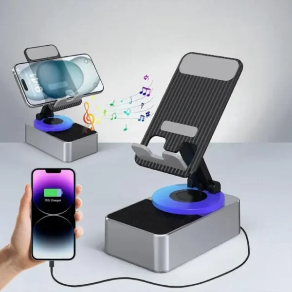 WYS-2301BT 3-in-1 Bluetooth Speaker with Phone Stand & Power Bank WYS-2301BT 3-in-1 Bluetooth Speaker with Phone Stand & Power Bank