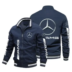 Car Logo Printed Jacket Men's Motorcycle Riding Windproof Jacket