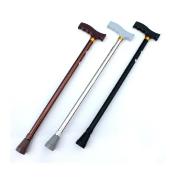 Solid Silver Non-Slip Walking Stick for the Elderly