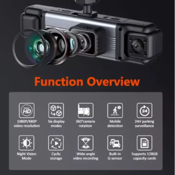 Dash Cam Four-Camera