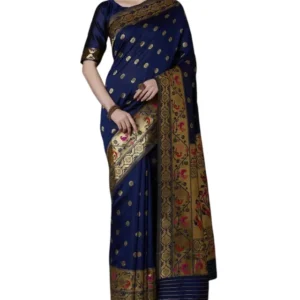 Printed Silk Saree with Blouse Piece