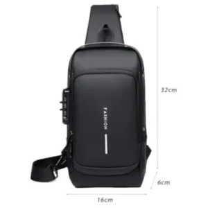 Multifunction Patent Leather Chest Bag